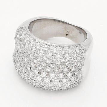 Ring - 18 karaat Witgoud Diamant (Natuurlijk), Nieuw