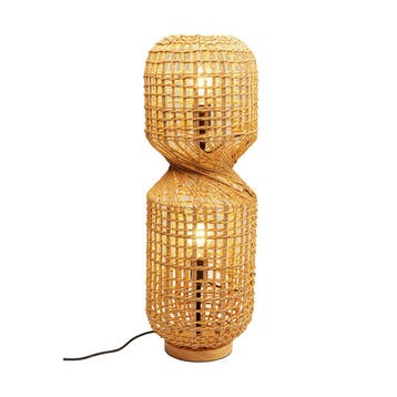*WOONWINKEL* Staande Lamp Riet Retro 67 Cm, Verzenden, Nieuw