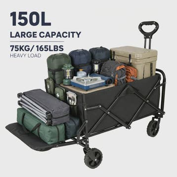 Uitklapbare Kampeerwagen Trolley - 150L, 75kg, 360° Wielen,, Caravans en Kamperen, Bolderkarren, Verzenden, Nieuw