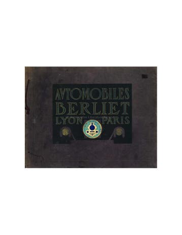1914 BERLIET AUTOMOBILES BROCHURE DUITS, Nieuw, Author