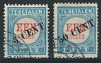 Nederland 1906/1909 - Portzegels no P29/P30 - NVPH 2026, Gestempeld