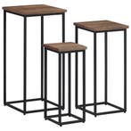 Teakhout Plantenstandaard Set | Tweedekansje | OP=OP, Minder dan 60 cm, Nieuw, Ophalen of Verzenden, Binnen