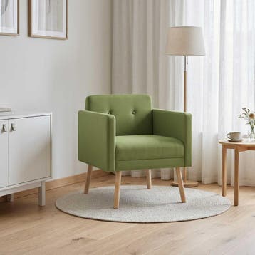 vidaXL Accentstoel Lichtgroen fluweel, Verzenden, Nieuw