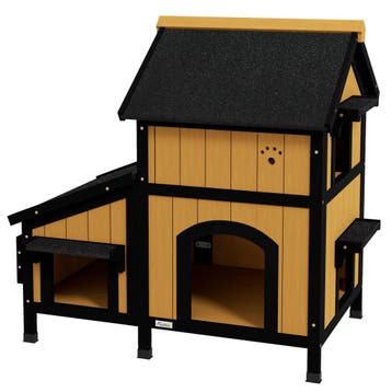 TRUUSK Kattenhuis van Sparrenhout - Met Meerdere Ingangen -, Verzenden, Nieuw