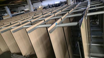 100x Gispen bureaus – Verstelbaar | 140x80 & 180x80, Ophalen of Verzenden, In hoogte verstelbaar, Gebruikt