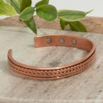 Koperen gezondheids-klemarmband met 6 magneten, Ophalen of Verzenden, Nieuw