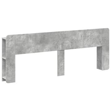 vidaXL Hoofdeinde kas met opslag Betongrijs Bewerkt hout, Verzenden, Nieuw, Grijs, Hout