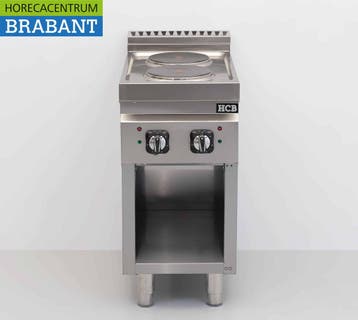 HCB RVS 2 pits elektrisch fornuis 5,2 kW 400V 40 cm Horeca, Ophalen of Verzenden, Nieuw in verpakking