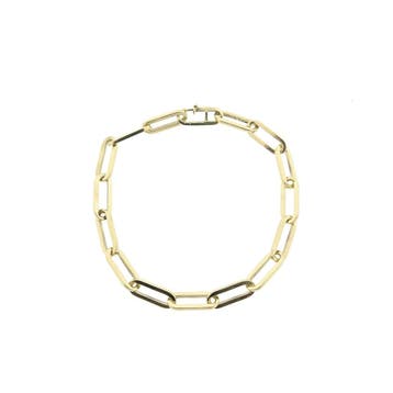 Gouden closed forever armband (Schakelarmband), Ophalen of Verzenden, Gebruikt, Goud, Goud