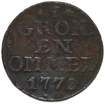 Nederland, Groninger Ommelanden Duit 1772 (Zonder, Postzegels en Munten