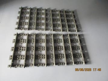 LEGO 8 9 volt Lego 4515 Rails RECHT in perfecte sta 4515, Verzenden, Zo goed als nieuw, Complete set, Lego