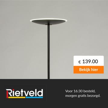 Rietveld-Vloerlampen-Zwart-Metaal, Verzenden, Nieuw