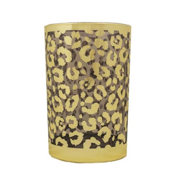 *Theelichthouder luipaard stippen goud Groot 18cm*, Verzenden, Nieuw