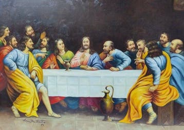 Luca de Santis (XX) - Ultima Cena - cm 90x120