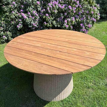 Ronde tuintafel Ubud Column -  120 cm, Ophalen of Verzenden, Nieuw