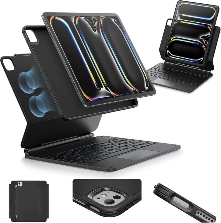 ESR Rebound 360 iPad Pro 13 | QWERTZ | Laatste Stuk!, Computers en Software, Tablet-hoezen, 13 inch of meer, Nieuw, Bescherming voor- en achterkant