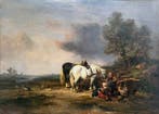 Eduard Hildebrandt (1818-1869) - Enfants et Chevaux à la