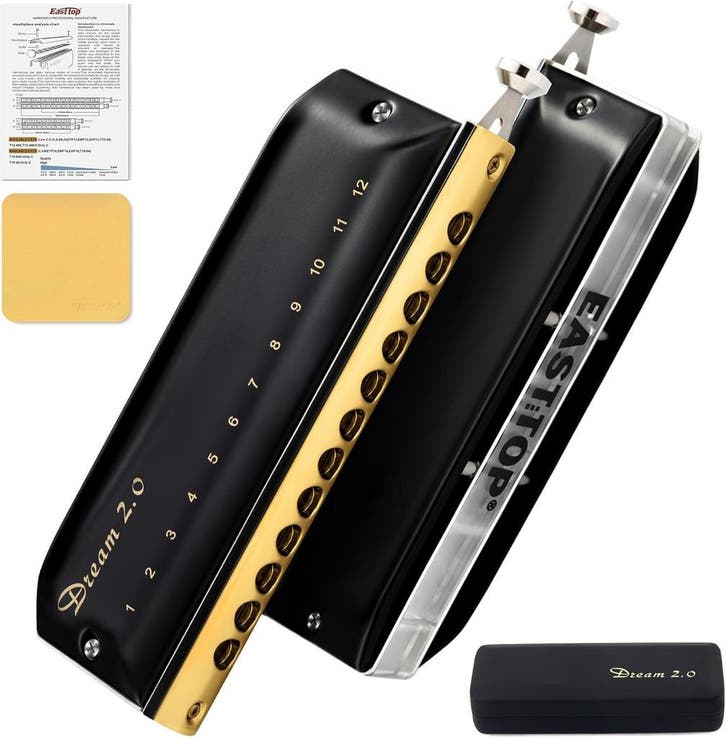 Professionele Mondharmonica Zwart | 48 Tonen | Tweedekans..., Muziek en Instrumenten, Blaasinstrumenten | Mondharmonica's, Chromatisch
