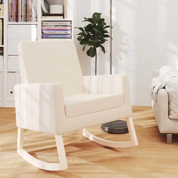 vidaXL Schommelstoel stof crèmekleurig, Kinderen en Baby's, Verzenden, Nieuw