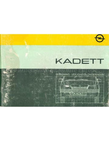 1984 OPEL KADETT INSTRUCTIEBOEKJE NEDERLANDS