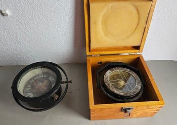 Maritieme objecten (2) - Metaal, Koper, Glas- Cardanische