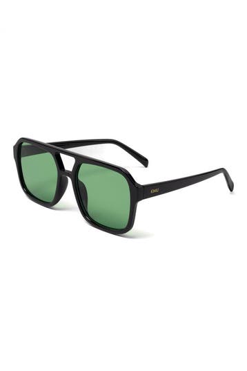 KIMU® Influencer Zonnebril Zwart Montuur Groene Glazen Socia, Hobby en Vrije tijd, Feestartikelen, Ophalen of Verzenden, Nieuw