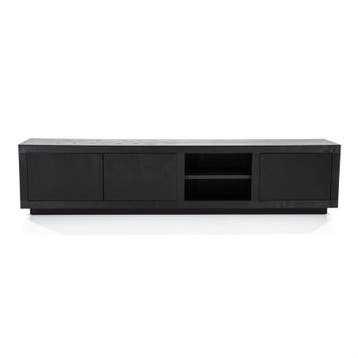 TV meubel Helsinki 200 cm 2-drs. 1 lade - zwart, Nieuw