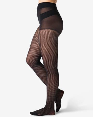 HEMA Panty fashion dessin zwart, Verzenden, Nieuw, Zwart