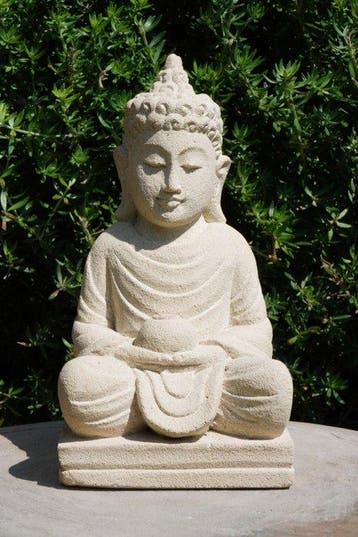 Statua di Buddha Seduto in Pietra – Scultura Balinese – 22