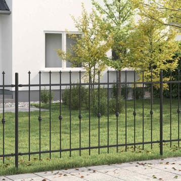 vidaXL Spike Fence ASTEN 200 x 150 cm Gepoedercoat staal, Verzenden, Nieuw, IJzer