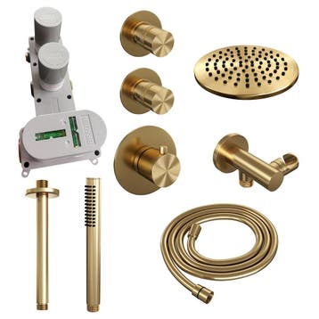 Brauer Gold Edition Thermostatische Regendoucheset Inbouw -, Ophalen of Verzenden, Nieuw
