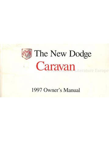 1997 DODGE CARAVAN INSTRUCTIEBOEKJE ENGELS (USA)