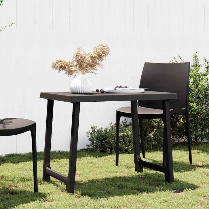 vidaXL Campingtafel hout-look 79x56x64 cm PP, Tuin en Terras, Tuintafels, Nieuw, Kunststof, Verzenden