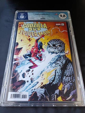 Godzilla vs. Spider-Man #1 - Chris Campana Variant - EGC 9.8, Nieuw