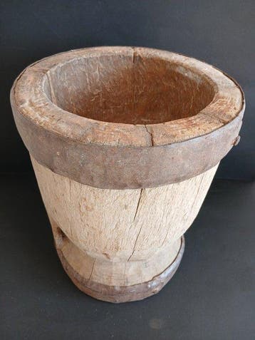 Vijzel - Hout, Metaal - Geen reserveprijs!