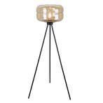 Retro vloerlamp amber, Sean, met schakelaar, Nieuw, Ophalen of Verzenden, Glas, 150 tot 200 cm