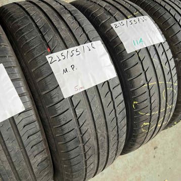 2 x Michelin 215-55-16 Zomerbanden 5mm, Auto-onderdelen, Banden en Velgen, 16 inch, Ophalen of Verzenden, Band(en), Personenwagen