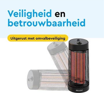 2dekans | BRASQ Elektrische Terrasverwarmer staand –, Tuin en Terras, Ophalen of Verzenden, Zo goed als nieuw