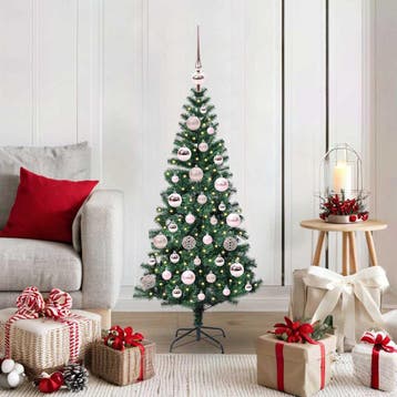 vidaXL Kunstmatig Voorverlicht Kerstboom Groen 120 cm PVC en, Verzenden, Nieuw