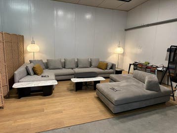 ZGAN Minotti Granville Hoekopstelling + GARANTIE – NP: €60k, Huis en Inrichting, Ophalen of Verzenden, Zo goed als nieuw, Overige materialen