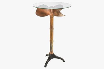 Maritieme bartafel OCEAN 105cm koper gevlamd zwart metalen, Ophalen of Verzenden, Nieuw