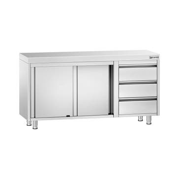 GGM Gastro | Gesloten RVS werktafel PREMIUM - 1400x600mm - |, Verzenden, Nieuw in verpakking, Meubilair