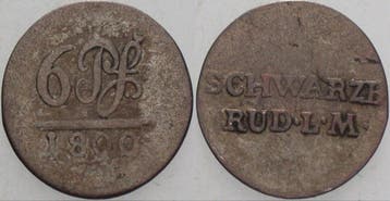 6 Pfennige 1800 Schwarzburg-rudolstadt Friedrich Guenther..., Verzenden