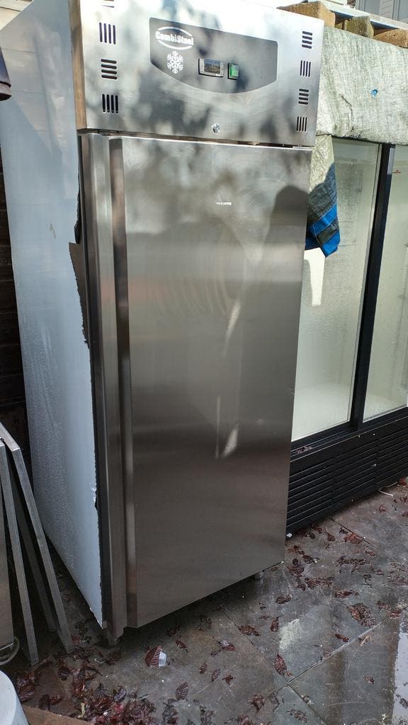COMBISTEEL RVS KOELKAST , WERKT ALS NIEUW, Zakelijke goederen, Horeca | Keukenapparatuur, Gebruikt, Koelen en Vriezen