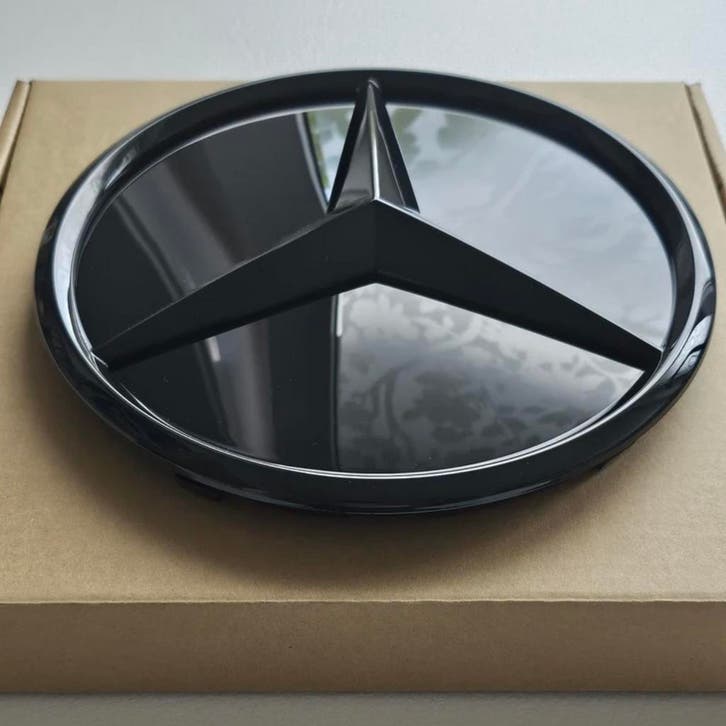 Mercedes STER ZWART LOGO W177 W247 W118 W205 W206 W213 AMG, Auto-onderdelen, Carrosserie en Plaatwerk, Voor, Mercedes-Benz, Nieuw
