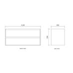 Badmeubelset BWS Riga Met Topplaat 120 cm Walnoot, Ophalen of Verzenden, Nieuw