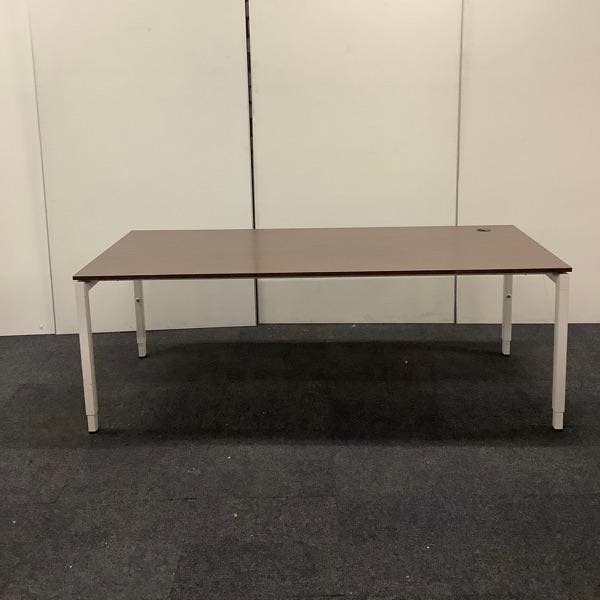 drentea bureau 200x90 cm, in hoogte verstelbaar, Wit - bruin, Huis en Inrichting, Bureaus, Gebruikt, In hoogte verstelbaar, Ophalen of Verzenden