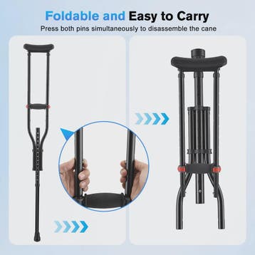 Folding Medical Elbow Crutches, Arms Crutches,Young People O, Diversen, Verzenden, Nieuw