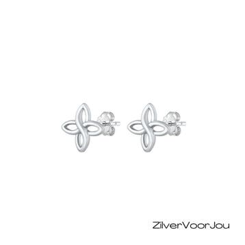 925 Zilveren Keltische bloem oorstekers, Verzenden, Nieuw, Zilver