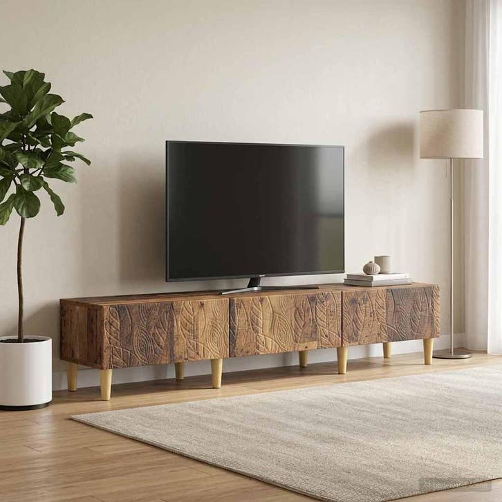 vidaXL TV-kast 147 x 34,5 x 30 cm Oud hout Bewerkt hout, Huis en Inrichting, Kasten | Televisiemeubels, Nieuw, Minder dan 50 cm